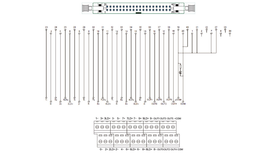 欧姆龙CPU专用端子台-S002接线图
