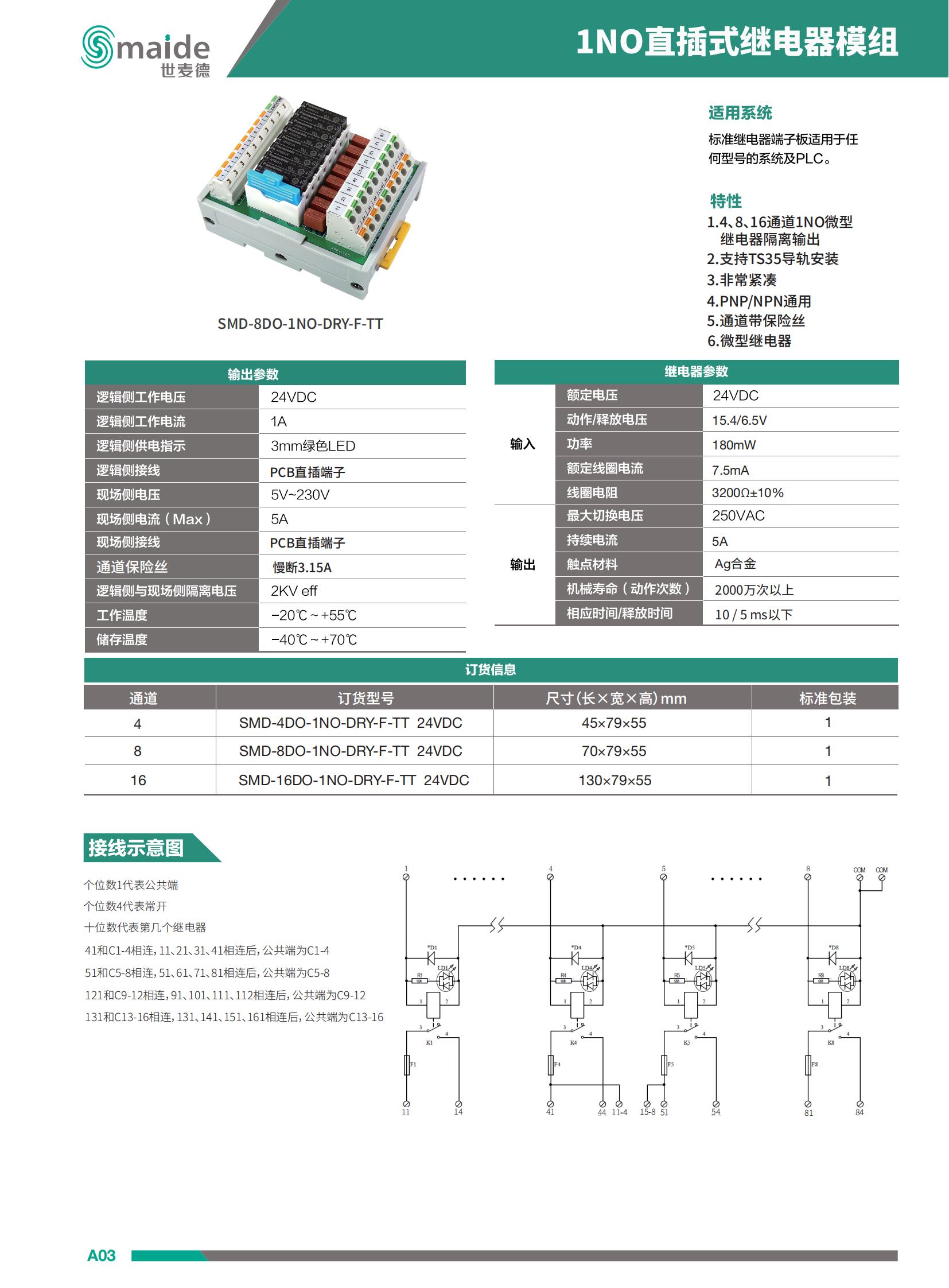 直插式继电器模组