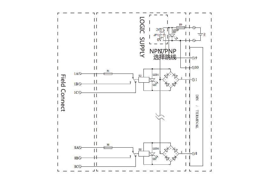 8通道继电器隔离输出SMD-8DO-R-DRY-SP